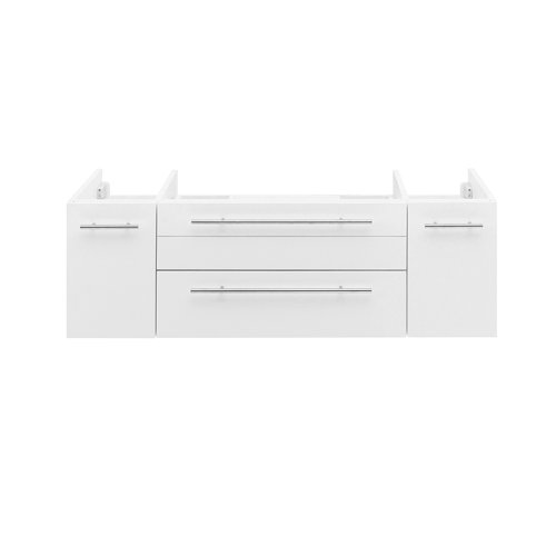 Ivy Bronx Kasidy Ivy Bronx 48" Wall Mounted Double Sink Bathroom Vanity
